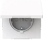 Steckdosen-Einsatz SCHUKO&reg; Safety+ mit Klappdeckel, Busch-art linear...