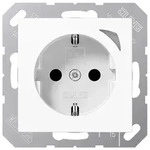 JUNG HOME SCHUKO&reg; Steckdose, Safety+, alpinwei&szlig;