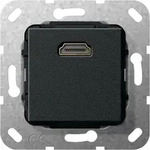Gira Einsatz HDMITM &bdquo;High Speed with Ethernet&rdquo; Gender Changer (schwarz, matt)