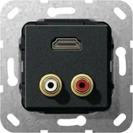 Gira Einsatz Cinch Audio und HDMITM &bdquo;High Speed with Ethernet&rdquo; Kabelpeitsche