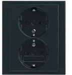Busch-Jaeger SCHUKO&reg; Doppelsteckdose Safety+ (anthrazit)