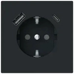 Busch-Jaeger SCHUKO&reg; Steckdosen-Einsatz Safety+ mit USB A / C , Busch-art linear&reg;