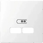 MertenZentralplatte f&uuml;r USB Ladestation-Einsatz, System Design, Lotoswei&szlig;