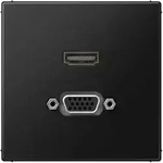 Jung Multimedia-Einsatz HDMI / VGA (graphitschwarz matt)