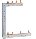 Hager KCF863R, Phasenschiene senkrecht rechts L1L2L3N zu L1N-L2N-L3N, 125mm, 2-reihig