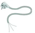Netzanschlussleitung H05VV-F 3G1,5 mm2, wei&szlig; - 3 Meter