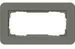 Gira E3 Abdeckrahmen ohne Mittelsteg 2-fach, Dunkelgrau Soft-Touch / Anthrazit