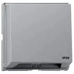 Adapterrahmen (55x55 mm) mit steckbarer Abdeckhaube (IP20) (alu)