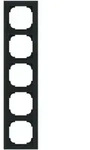 Busch-Jaeger Abdeckrahmen 5-fach, Busch-art linear&reg; (schwarz matt)
