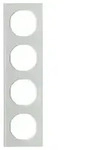 Abdeckrahmen R.3, 4-fach (Glas / polarwei&szlig;)