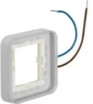 Berker W.1 - Rahmen 1fach, blau beleuchtbar 230 V, f&uuml;r Geh&auml;use AP, grau