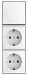 Busch-Jaeger balance&reg; Kombination Wippschalter mit 2 SCHUKO&reg; Steckdosen...