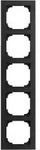 Busch-Jaeger Abdeckrahmen 5-fach, Busch-art linear&reg; (Glas schwarz strukturiert)