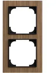 Busch-Jaeger Abdeckrahmen 2-fach, Busch-art linear&reg; (Holz Walnuss)