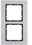 Berker Abdeckrahmen B.7 Alu, 2-fach (Alu/anthrazit)