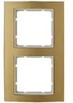 Abdeckrahmen B.3, 2-fach (gold/polarwei&szlig;)