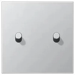 JungAbdeckung mit 2 Kipphebeln Kegel (Aluminium)