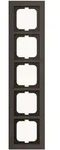 Busch-Axcent Pur Abdeckrahmen 5-fach, papierbraun
