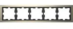Merten D-Life Rahmen, 5fach, Nickelmetallic