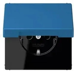 SCHUKO&reg; Steckdose mit Klappdeckel (bleu ceruleen 31)