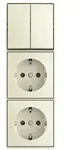 Busch-Jaeger balance&reg; Kombination Wippschalter mit 2 SCHUKO&reg; Steckdosen...