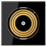 Jung Abdeckung Plug & Light (schwarz)