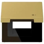 Jung Klappdeckel inkl. Zentralplatte, Symbol Charger, Serie LS (Messing classic)