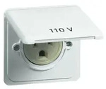Peha - US NEMA-Steckdose, wei&szlig; 5-15 R, 15 A 125 V, Klappdeckel