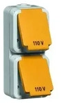 Peha - US NEMA-Steckdose 2fach, grau 5-20 R, 20 A 125 V