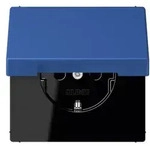 SCHUKO&reg; Steckdose mit Klappdeckel (bleu outremer 59)