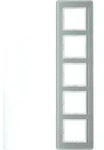 Berker Abdeckrahmen Q.7, 5-fach (Glas, polarwei&szlig;)