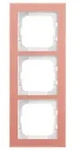 Busch-Axcent Pur Abdeckrahmen 3-fach, Glas Koralle