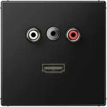 Jung Multimedia-Einsatz Cinch Audio / Miniklinke 3,5 mm / HDMI (graphitschwarz...