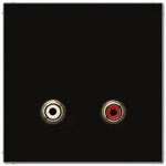 Jung Multimedia-Einsatz Cinch Audio (schwarz)