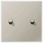 JungAbdeckung mit 2 Kipphebeln Kegel (Edelstahl)