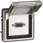 Mosaic Adapter mit Klappdeckel Soliroc IP55 IK10 grau