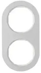 Abdeckrahmen R.classic, 2-fach (alu / polarwei&szlig;, gl&auml;nzend)