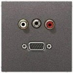 Jung Mutimedia-Einsatz Cinch Audio / Miniklinke 3,5 mm / VGA (Anthrazit)