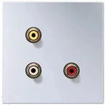 Jung Mutimedia-Einsatz Cinch Audio/Composite Video (Aluminium)