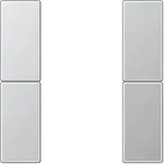 Tastensatz 2fach, komplett (Aluminium)