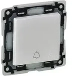 Legrand Valena Life, Taster mit Symbol "Glocke" IP44 (ultrawei&szlig;)