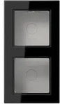 Jung A CUBE Aufputz-Kappe, 2-fach (schwarz-hochgl&auml;nzend)