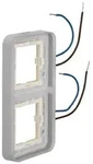 Hager W1 - Rahmen 2fach senkrecht blau beleuchtbar 230 V, f&uuml;r Geh&auml;use AP,...