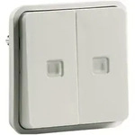 Hager W1 - Wippe 2-fach beleuchtet 1&Ouml;ffner/1Schlie&szlig;er, IP55, polarwei&szlig;