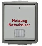 Siemens Delta Fl&auml;che Heizung-Notschalter, 1-Polig IP44