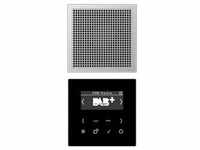 Jung Smart Radio DAB+, Set Mono (Display schwarz, Lautsprecher Aluminium)
