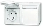 Busch-Jaeger ocean SCHUKO&reg; Steckdose mit Beschriftungsfeld, 2-fach (alpinwei&szlig;)