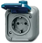 Busch-Duro 2000&reg; WDI - Steckdose mit Klappdeckel, wasserdicht IP 44