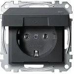 Merten SCHUKO-Steckdose, System M, mit Klappdeckel, IP44 (anthrazit matt)