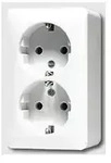Jung AP 600 - SCHUKO-Steckdose 2fach (wei&szlig;)